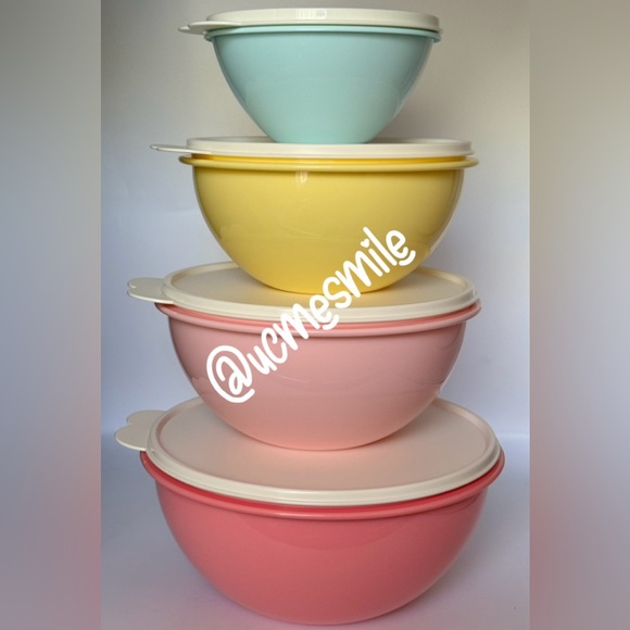 Tupperware Pastel Colors Wonderlier (4) Bowl Set - Picture 1 of 5